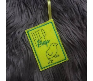 Stickdatei - Postkarte ITH Ostern "Piep Piep" Küken